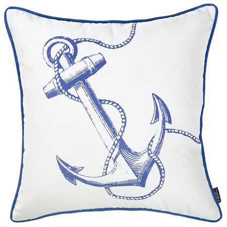 GFANCY FIXTURES Nautica Anchor Decorative Printed Throw Pillow Cover, Multi Color - 18 x 18 in. GF2627290